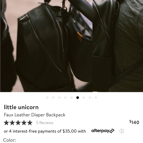 COPY - Little Unicorn Diaper Bag - Leather - Like New - Picture 5 of 6